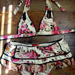 Betsey Johnson Retro Rose Bikini